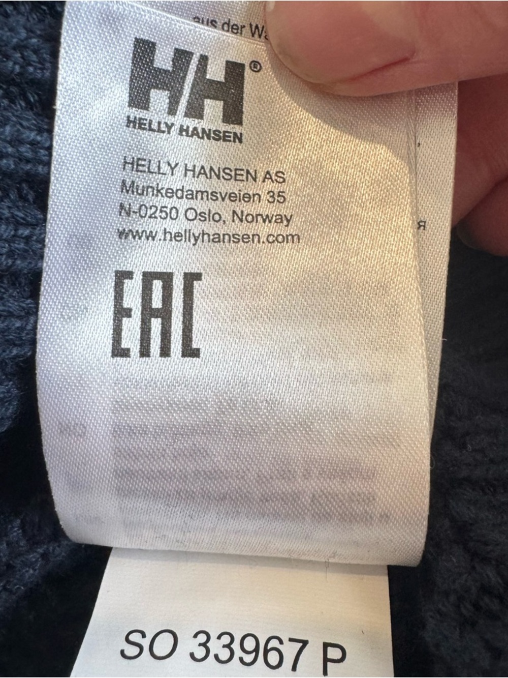 NWT - 🌊 Helly Hansen Fjord Cable Knit Sweater | Women’s XL | Navy | 100% Cotton - Picture 9 of 11